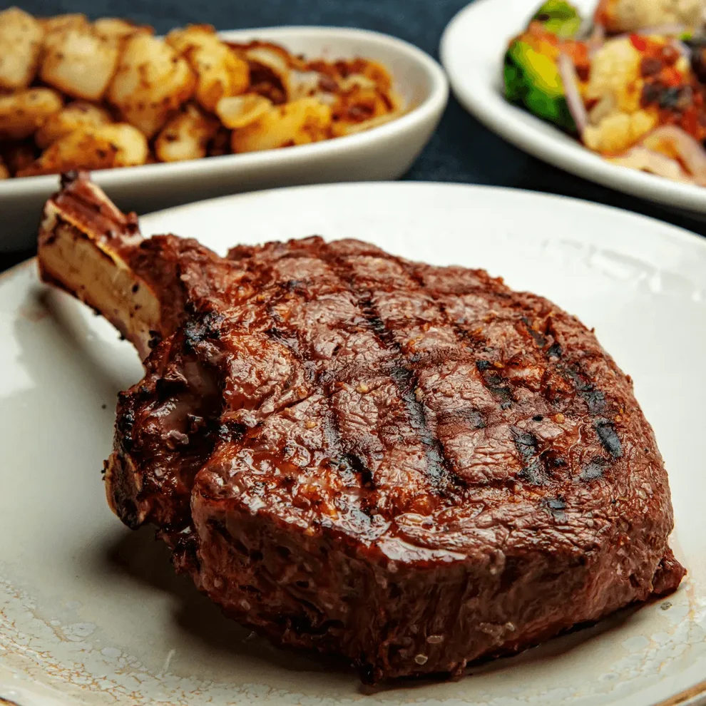 Dry-aged steak dinner at Headlands Steakhouse
